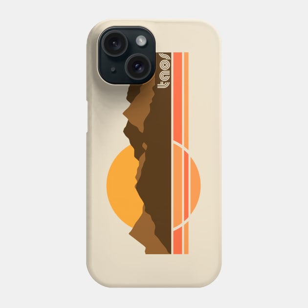 Taos Retro 70s Tourist Souvenir Phone Case by darklordpug