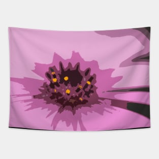 Abstract & Artsy Daisy Flower in Colorful Tones of Pretty Pink Tapestry