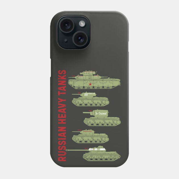 For the tank lover. Heavy tanks of the USSR WW2 Phone Case by FAawRay