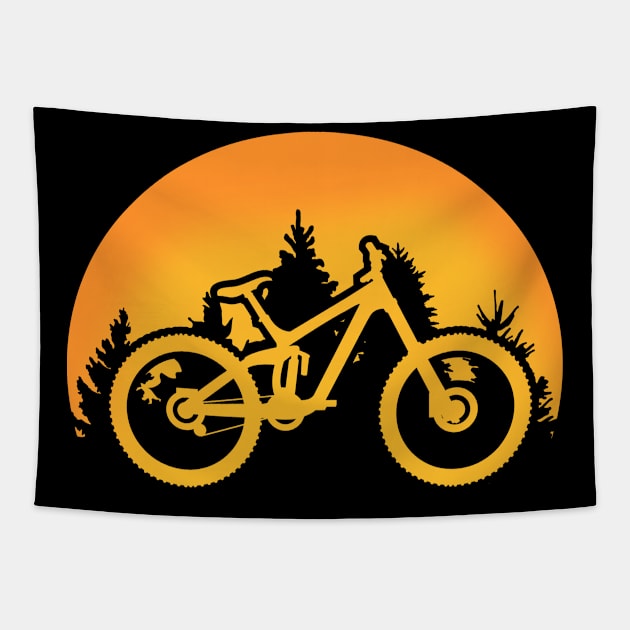 cycling shirt funny cool sunset cycling bike team Gift Tapestry by onalive