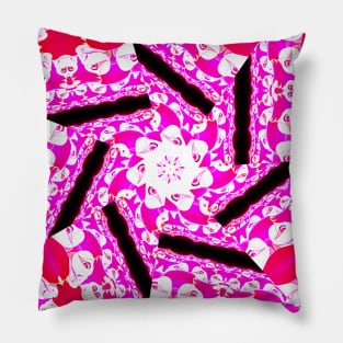 Bright pink flower for for a good mood Pillow