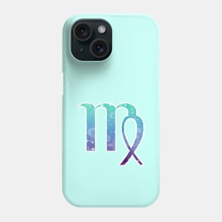 Virgo Zodiac Symbol in Magical Mermaid Colors Phone Case