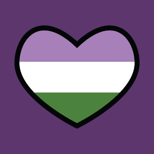 Genderqueer Flag Heart T-Shirt