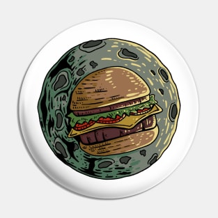 Burger moon Pin