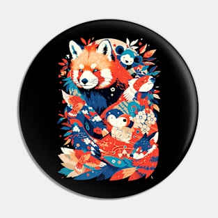 red panda Pin