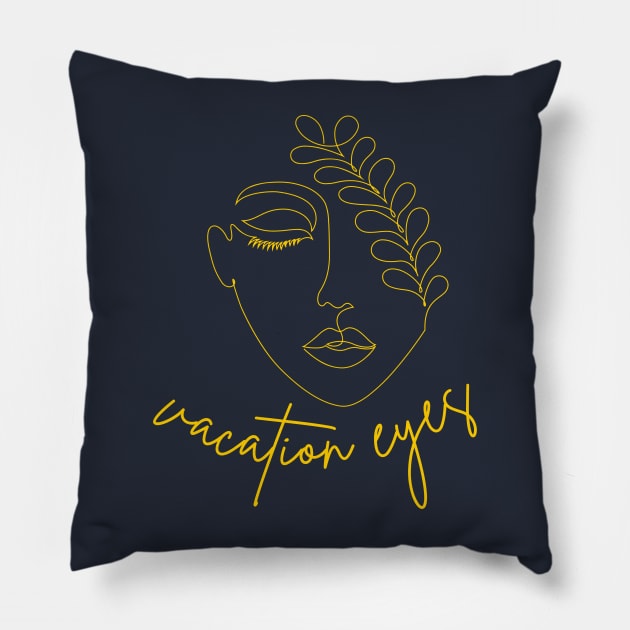 Vacation Eyes Pillow by MickeysCloset