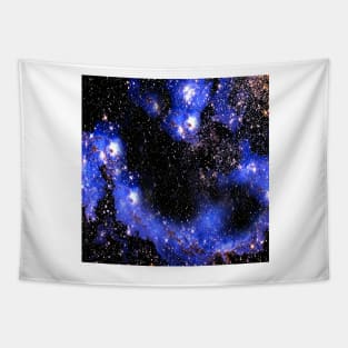 Stars in a Blue Night Sky Tapestry