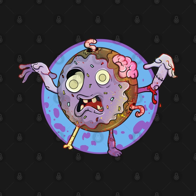 Cute Zombie Cream Filled Donut by Trendy Black Sheep