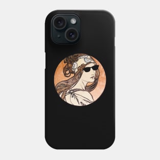 Old fashion art with thug life glasses Phone Case