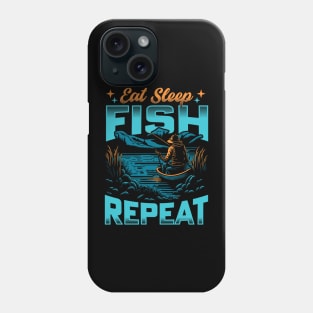 Eat Sleep Fish Repeat | Fishing lover Funny Phone Case