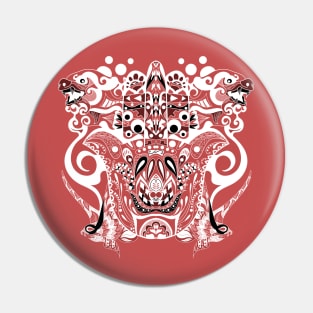 boho immortal tribal beasts in ecopop pattern Pin