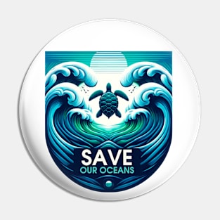 Save Our Oceans Sea Turtle Pin