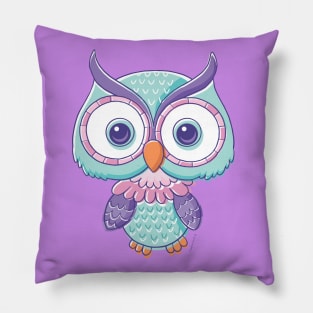 Cute Owl Cartoon Pillow