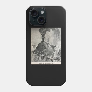 Mt. Vesuvius,vintage illustration, 1756 Phone Case