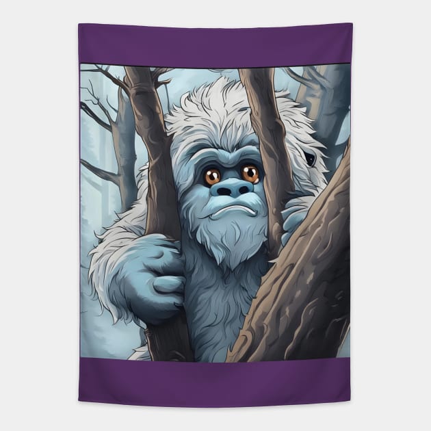 awkward yeti inspired afraid Yeti Tapestry by Fadedstar