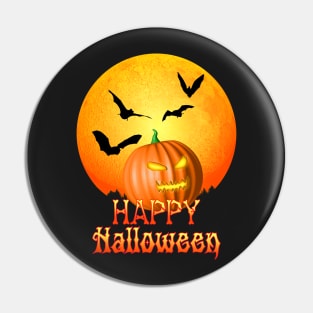 Jack O Lantern Happy Halloween Pumpkin Pin