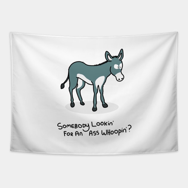 Grumpy Donkey Tapestry by grumpyanimals