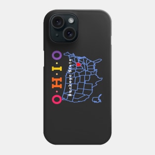 Ohio, USA. Buckeye State. (With Map) Phone Case