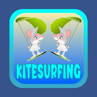 Funny Easter Rabbits loves Kitesurfing Kiteboarding T-Shirt