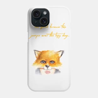 the quick brown fox Phone Case