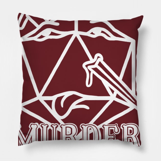 Murder Hobo Con White Pillow by JacobBlackmon