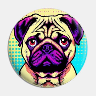 Pug Pop Art Pin