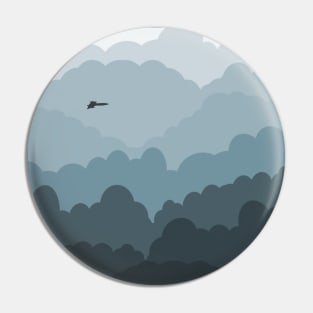 SR71 Flying Through the Clouds Pin