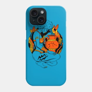 Orange Blue Aquarius Beauty Phone Case