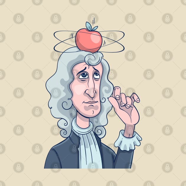 Isaac Newton Apple by Mako Design 