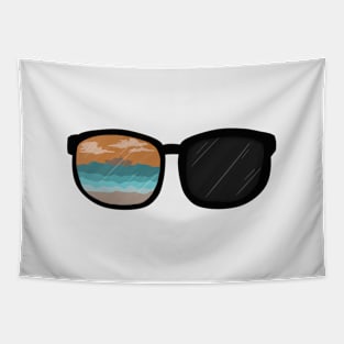 Sunglasses and the sea Tapestry