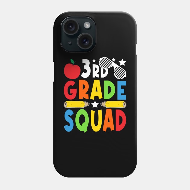 3rd  Grade Squad Teachers Boys Girls Funny Back To School Phone Case by drag is art