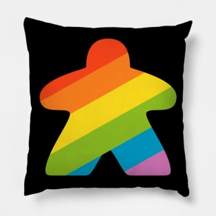 Rainbow Meeple Board Games Addict Pillow