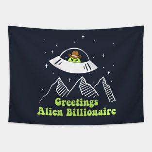 UFO Alien Billionaire Tapestry