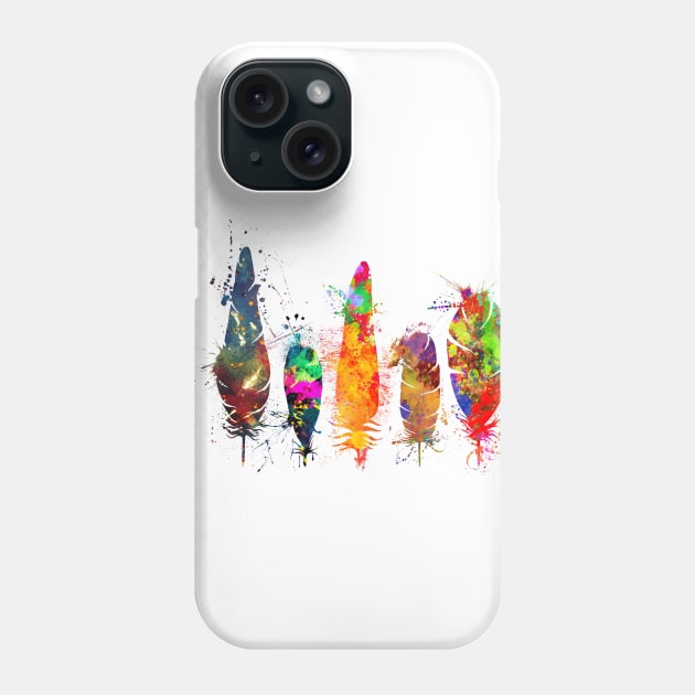 Painted feathers Phone Case by aleibanez