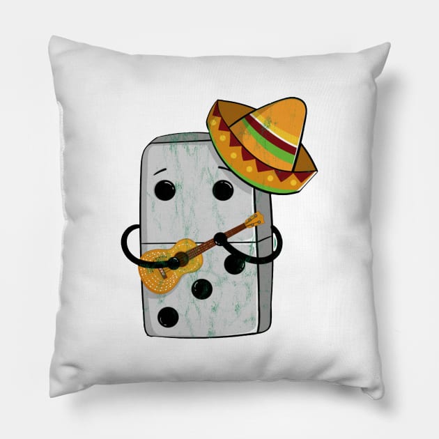 Mexican Train Dominoes Funny Pillow by tanambos