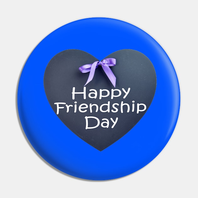 Celebrate International Friendship Day on August 4, with a Happy greeting on a heart shape blackboard Pin by amramna