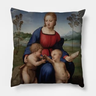 Madonna of the Goldfinch by Raphael Pillow