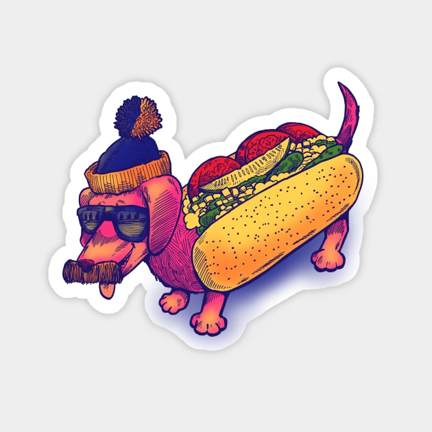 Da Chicago Dog Magnet by nickv47