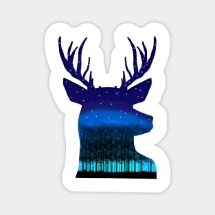 Deer in the night Magnet