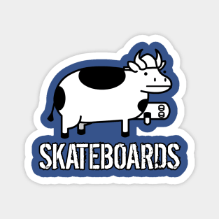 Skateboards Cow Option 1 Magnet