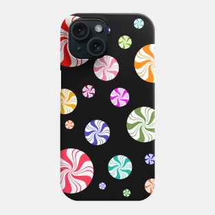 Colorful Rainbow Round Peppermint Holiday Pattern Phone Case