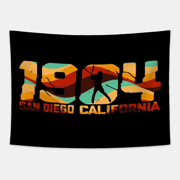 San Diego California-Retro vintage Tapestry by ShionTji