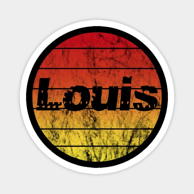 Name Louis in the sunset vintage sun Magnet by BK55