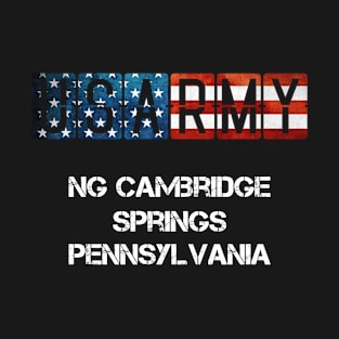 NG Cambridge Springs Pennsylvania US Flag Army T-Shirt