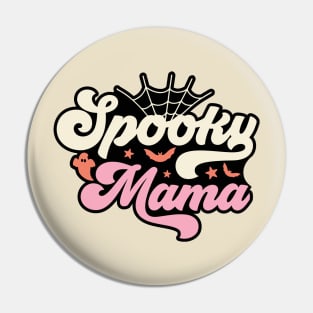 Spooky Mama Halloween Design Pin