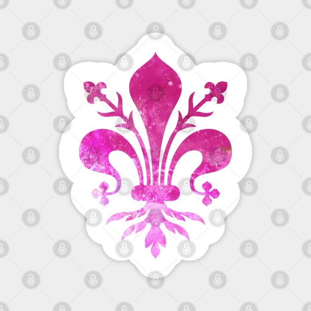 Pink Florence Fleur de Lis Magnet by aterkaderk