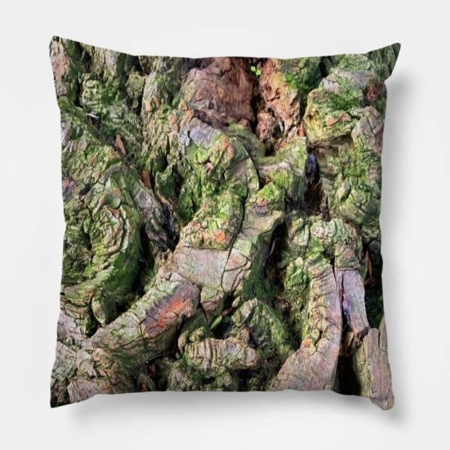 Deeply Green Grooves Pillow by DeniseMorgan