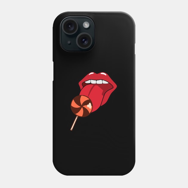 Lolipop Red Lips Phone Case by BiancaEm