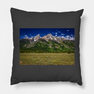 Grand Teton Mountain Range Pillow