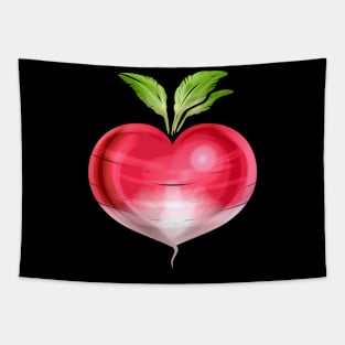 Radish In Heart Shape - Vegetarian - Go Vegan Tapestry